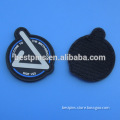 giveaway cheap pvc gifts 3D logo rubber patch with velcro, triangle rubber patch